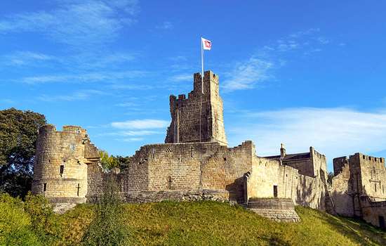 The exterior of Prudhoe Castle